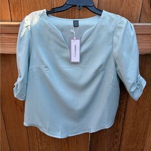 SHEIN Soft Blue Blouse for Women